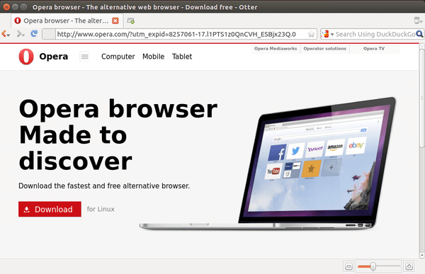 otter browser in Ubuntu 14.04