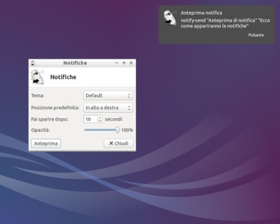 Lubuntu - xfce4-notifyd-config corretto