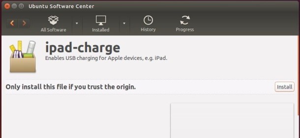 Charge iPad in Ubuntu