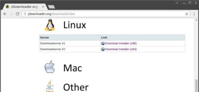 Jdownloader Linux installer