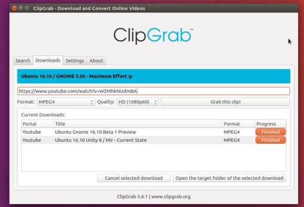 ClipGrab Youtube Downloader