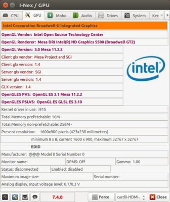 i-Nex GPU info