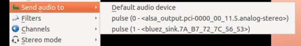 SMPlayer send to  audio device