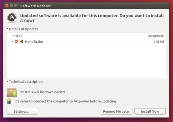 upgrade handbrake in Ubuntu