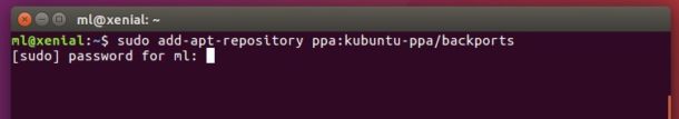 kubuntu-backports-ppa