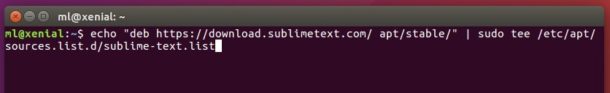 sublime text apt repository