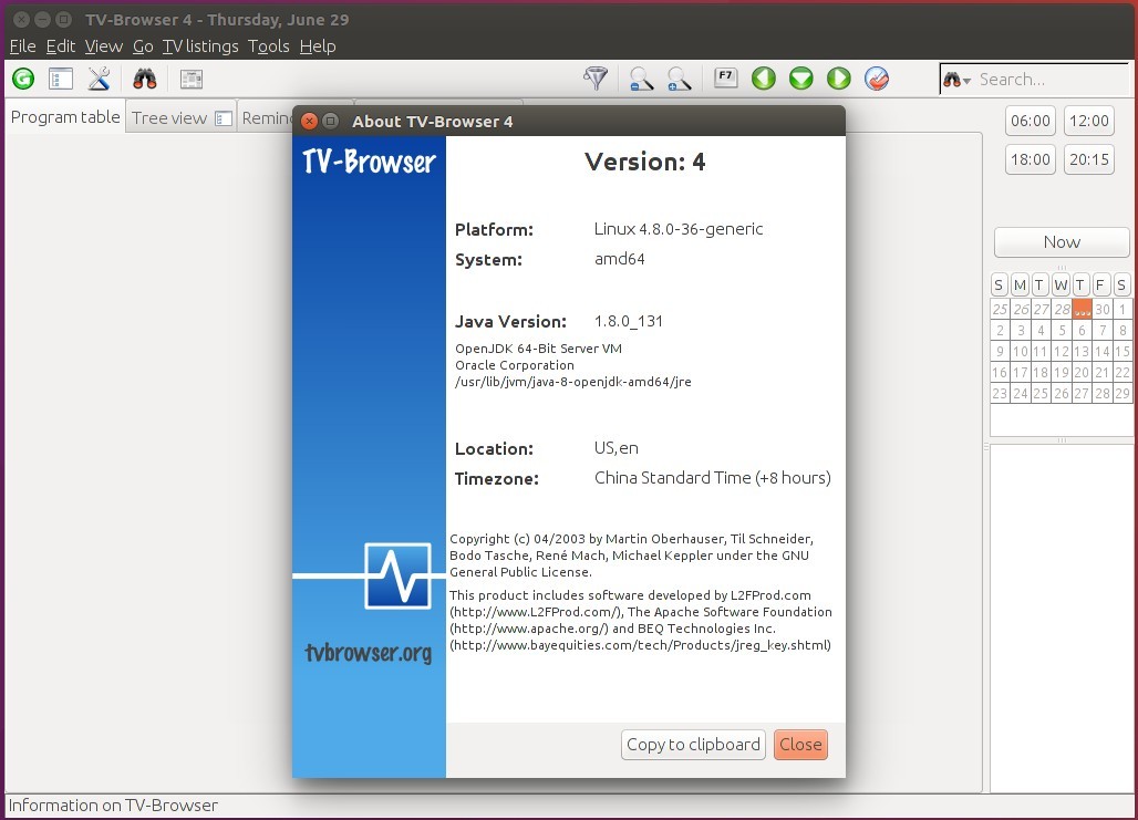 Ubuntu online tv software