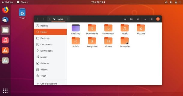 Ubuntu 18.10 Yaru theme